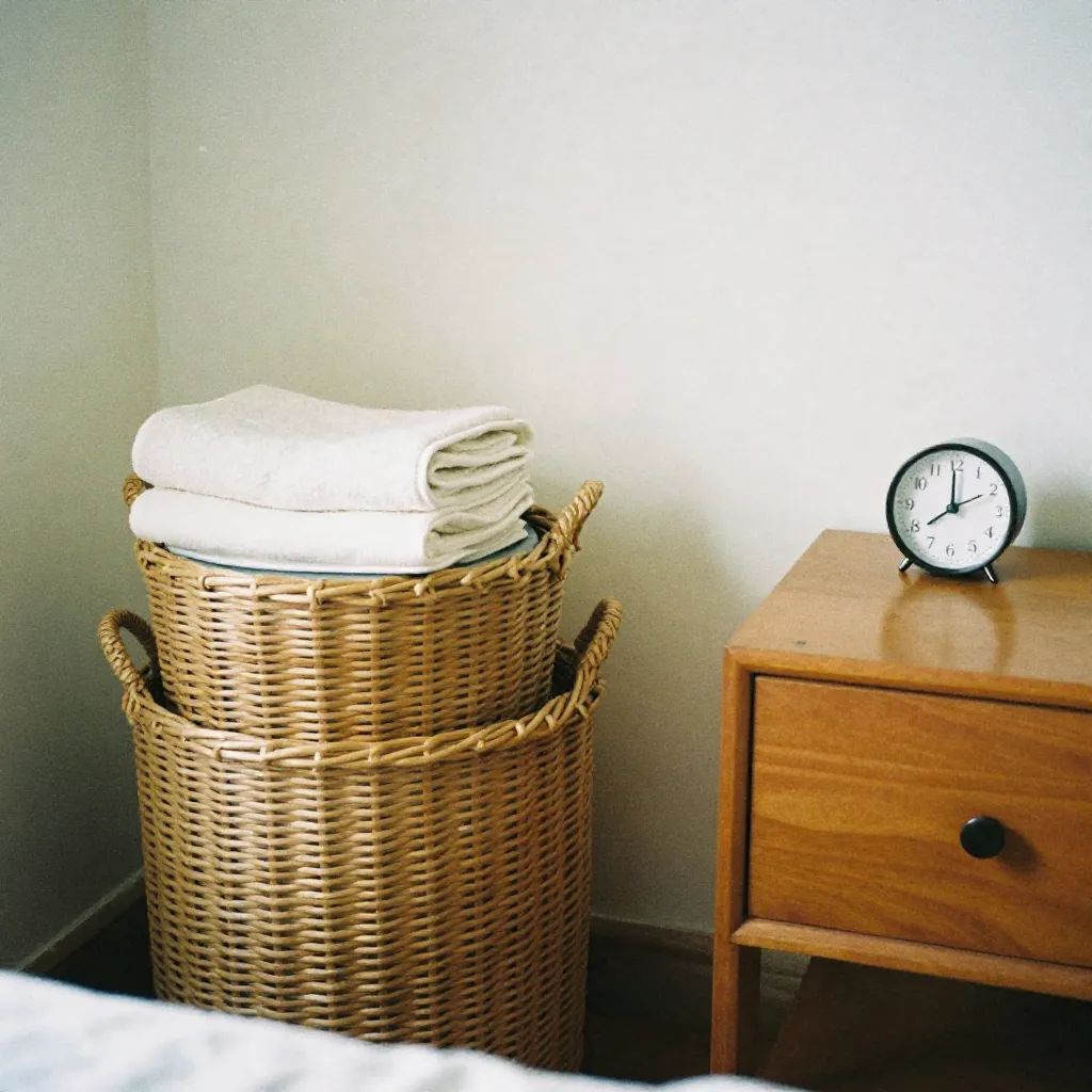 Small guest room styled with attention to detail