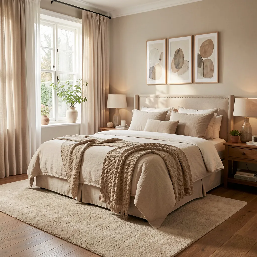 Natural photography style guest room