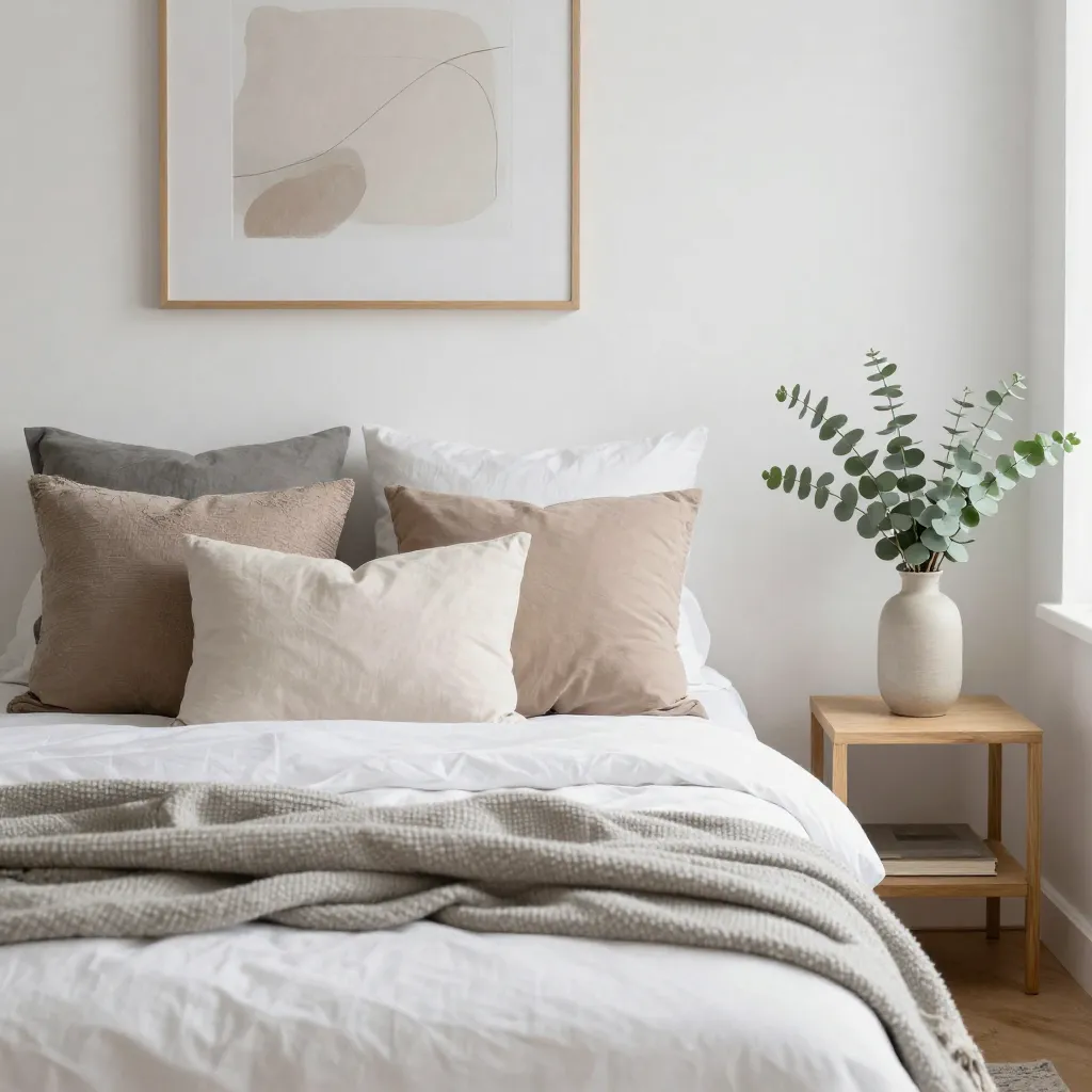 Candid photography of styled guest room